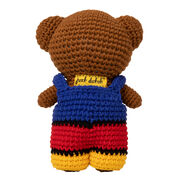 Boris crochet toy with Mondrian dungarees